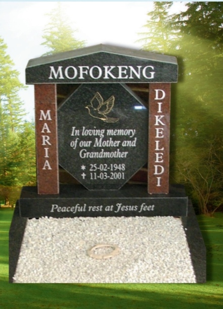 Custom Granite Headstone Mofokeng